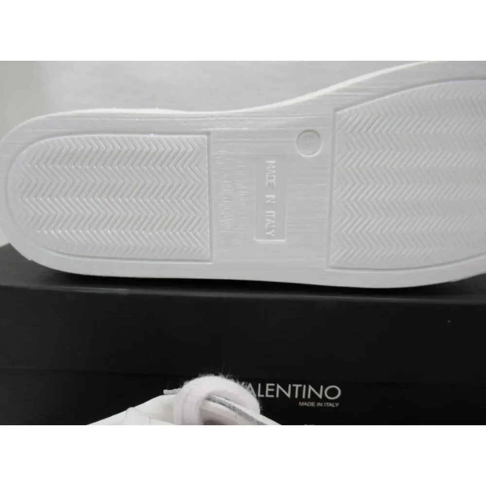 VALENTINO By Mario Valentino Petra Lace Up Logo Sneakers White / Green Size 8.5